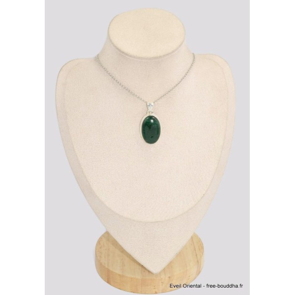 Pendentif argent oval en Aventurine Bijoux en Aventurine BK47.2