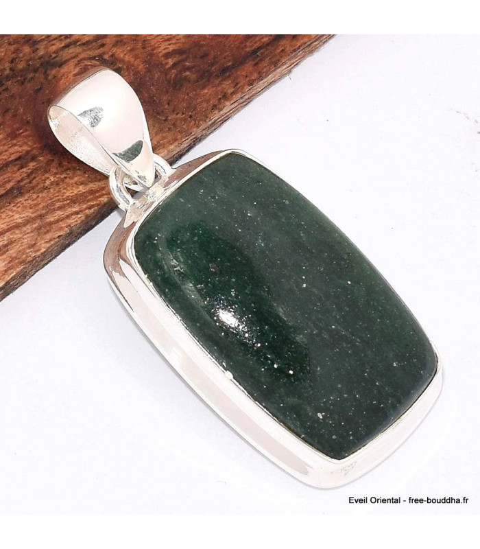 Pendentif argent Aventurine rectangulaire Bijoux en Aventurine BK47.4
