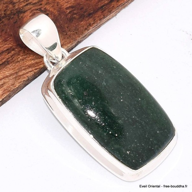 Pendentif argent Aventurine rectangulaire Bijoux en Aventurine BK47.4