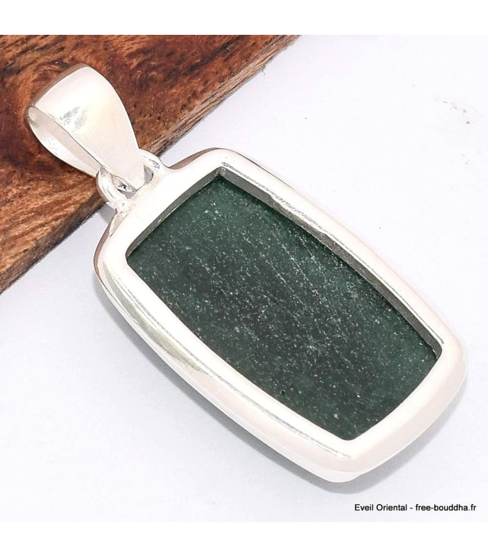 Pendentif argent Aventurine rectangulaire Bijoux en Aventurine BK47.4