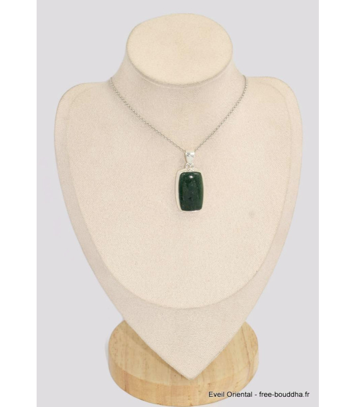 Pendentif argent Aventurine rectangulaire Bijoux en Aventurine BK47.4