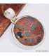 Pendentif rond en Bauxite Bijoux en Bauxite BK48