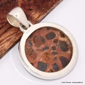 Pendentif rond en Bauxite - Bijoux en Bauxite