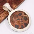 Pendentif rond en Bauxite - Bijoux en Bauxite
