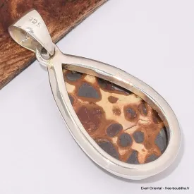 Gros Pendentif goutte en Bauxite - Bijoux en Bauxite