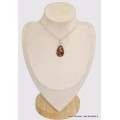Gros Pendentif goutte en Bauxite Bijoux en Bauxite BK48.2