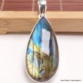 Gros pendentif goutte Labradorite multi-feux Bijoux en Labradorite BK49.2