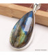 Gros pendentif goutte Labradorite multi-feux Bijoux en Labradorite BK49.2