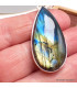 Gros pendentif goutte Labradorite multi-feux Bijoux en Labradorite BK49.2