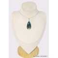 Gros pendentif goutte Labradorite multi-feux Bijoux en Labradorite BK49.2