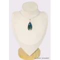 Gros pendentif goutte Labradorite multi-feux - Bijoux en Labradorite