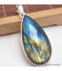 Gros pendentif goutte Labradorite multi-feux Bijoux en Labradorite BK49.2