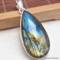 Gros pendentif goutte Labradorite multi-feux Bijoux en Labradorite BK49.2