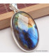Gros pendentif Labradorite bleu jaune Pendentifs pierres naturelles BK49.4