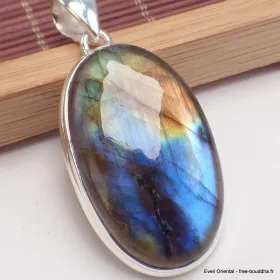 Gros pendentif Labradorite bleu jaune - Pendentifs pierres naturelles