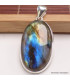 Gros pendentif Labradorite bleu jaune Pendentifs pierres naturelles BK49.4