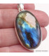 Gros pendentif Labradorite bleu jaune Pendentifs pierres naturelles BK49.4