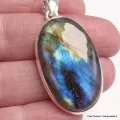 Gros pendentif Labradorite bleu jaune - Pendentifs pierres naturelles