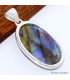 Gros pendentif Labradorite bleu jaune Pendentifs pierres naturelles BK49.4