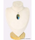 Gros pendentif Labradorite bleu jaune Pendentifs pierres naturelles BK49.4