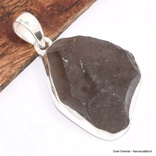 Pendentif Colombianite tectite colombienne asymétrique - Pendentifs pierres naturelles