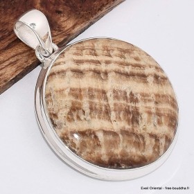 Pendentif rond en Aragonite Candy 