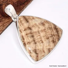 Pendentif triangulaire en Aragonite Candy - Pendentifs pierres naturelles