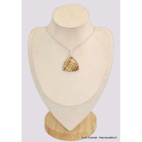 Pendentif triangulaire en Aragonite Candy Pendentifs pierres naturelles BK52.2