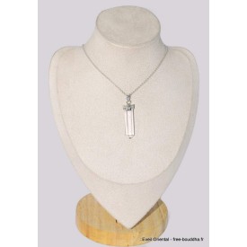 Pendentif Cristal de Roche filigrane Pendentifs pierres naturelles BK54