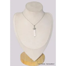 Pendentif Pierre naturelle Cristal de Roche filigrane - Pendentifs pierres naturelles