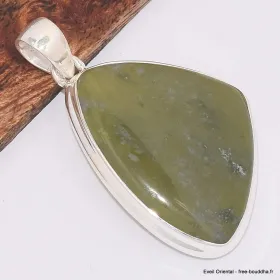 Pendentif Vasonite Vésuvianite triangulaire - Pendentifs pierres naturelles