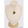 Pendentif Vasonite Vésuvianite triangulaire - Pendentifs pierres naturelles