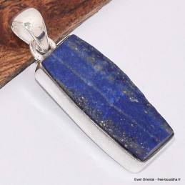 Pendentif Lapis lazuli brut épais forme marquise 