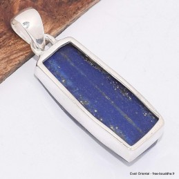 Pendentif Lapis lazuli brut épais forme marquise 