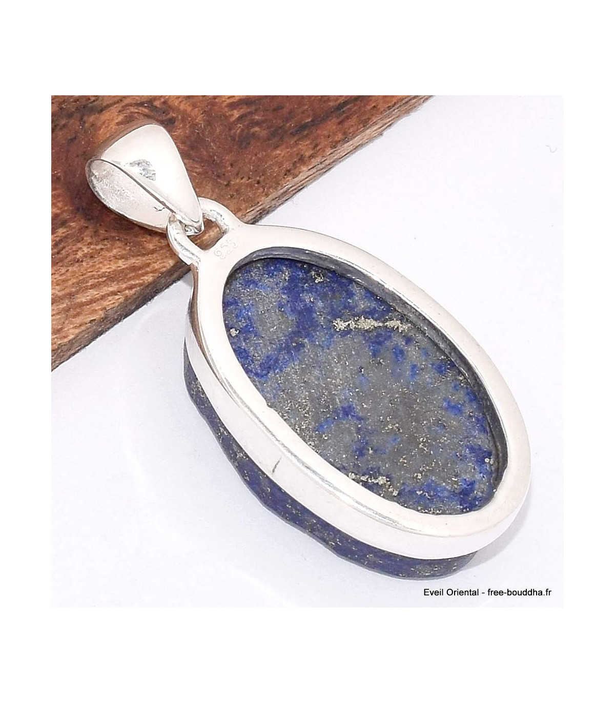 Pendentif Argent 925 Fait Main - Lapis-lazuli Naturel Bleu (forme Larme) - Inde