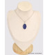 Pendentif argent Lapis lazuli brut grade AAA Pendentifs pierres naturelles BK57.1