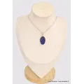 Pendentif argent Lapis lazuli brut grade AAA - Pendentifs pierres naturelles