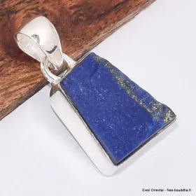 Pendentif Lapis lazuli brut trapèze grade AAA - Pendentifs pierres naturelles