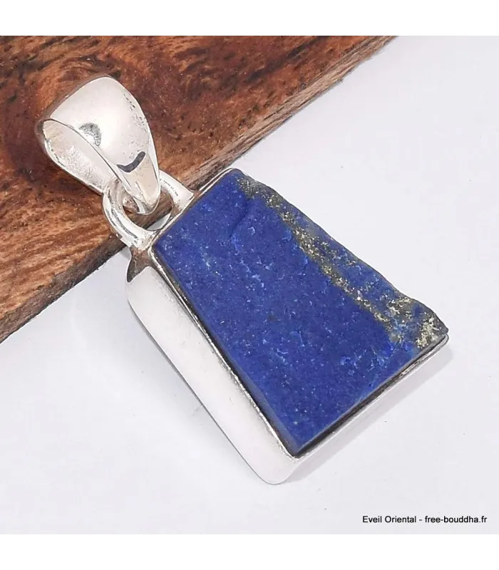 Pendentif Lapis lazuli brut trapèze grade AAA - Pendentifs pierres naturelles