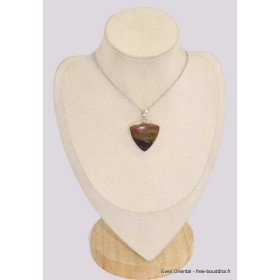 Pendentif Bois de Colla de Turquie ocre noir Bijoux en Bois pétrifié BK58