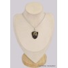 Pendentif Bois pétrifié de Colla brun turquoise Pendentifs pierres naturelles BK58.2