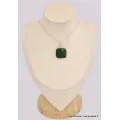 Pendentif carré en Aventurine - Bijoux en Aventurine