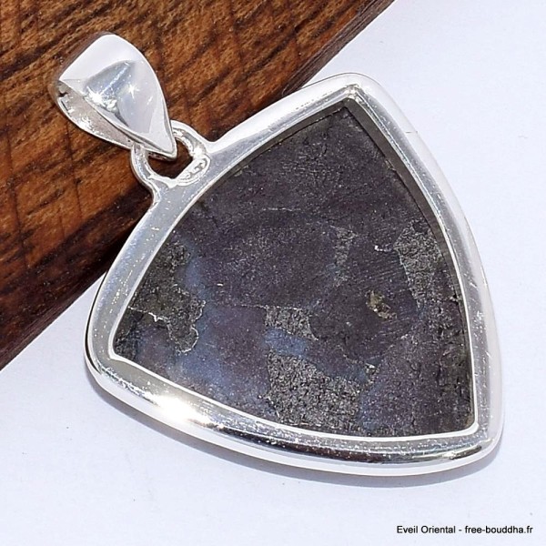 Pendentif Merlinite Mystique Gabbro triangulaire-cv Bijoux en Merlinite Mystique Gabbro BK61