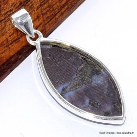 Pendentif Merlinite Mystique Gabbro marquise 