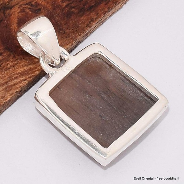 Pendentif Pierre du Soleil Noire carrée Bijoux en Pierre du Soleil BK63