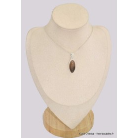 Pendentif Pierre du Soleil Noire taille marquise Bijoux en Pierre du Soleil BK63.1