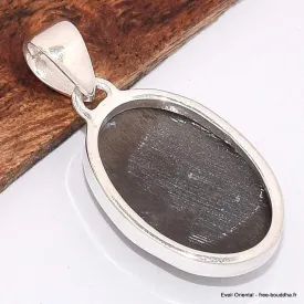 Pendentif Pierre du Soleil Noire ovale - Bijoux en Pierre du Soleil