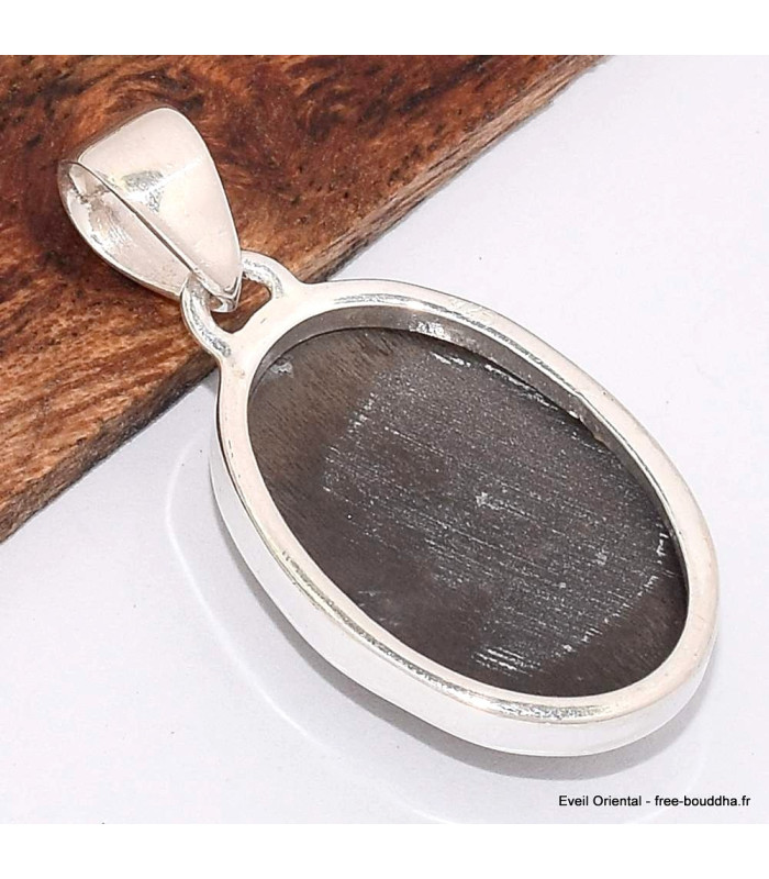 Pendentif Pierre du Soleil Noire ovale Bijoux en Pierre du Soleil BK63.4