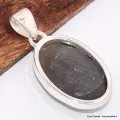 Pendentif Pierre du Soleil Noire ovale - Bijoux en Pierre du Soleil