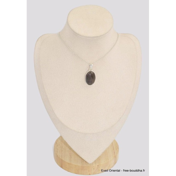Pendentif Pierre du Soleil Noire ovale Bijoux en Pierre du Soleil BK63.4